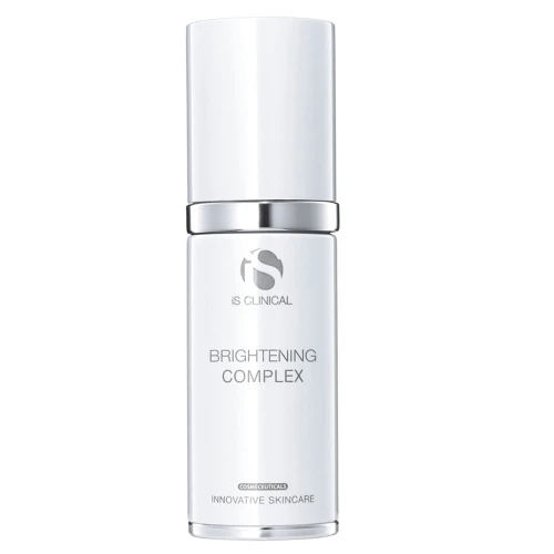 iS Clinical Brightening Complex white airless pump bottle
