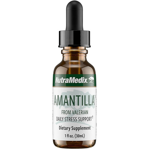 NutraMedix Amantilla from valerian daily stress support 30 mL dropper bottle