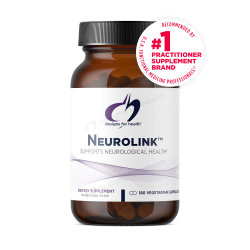 Designs for Health Neurolink neurological health support 180 vegetarian capsule bottle