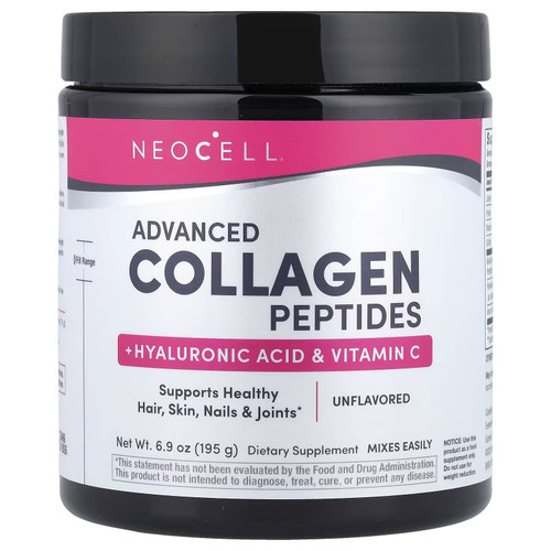 NeoCell Advanced Collagen Peptides with HA and Vitamin C 6.9 oz tub