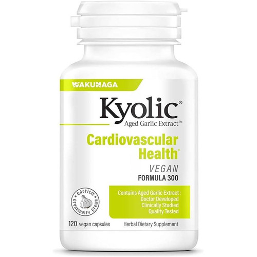 Kyolic Aged Garlic Extract Cardiovascular Vegan Formula 300 120 capsules bottle