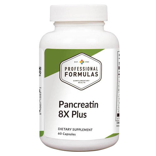 Professional Formulas Pancreatin 8X Plus 60 capsule bottle