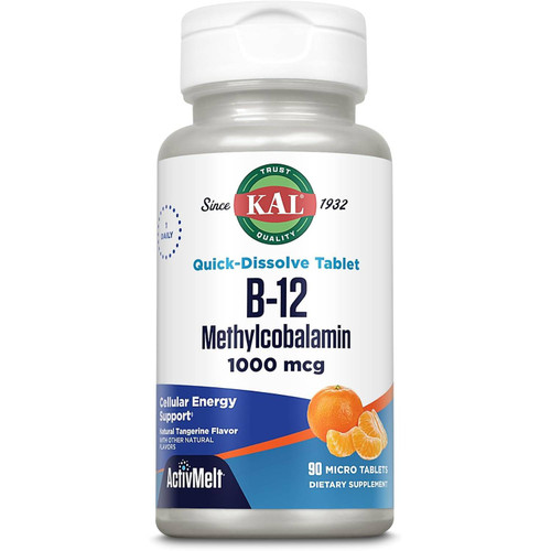 KAL Supplements B-12 Methyl 1,000 mcg Tangerine - 90 Tablets