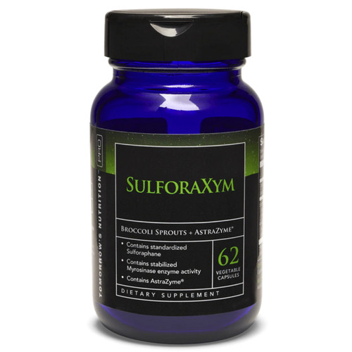 Tomorrow's Nutrition SulforaXym broccoli sprouts AstraZyme 62 capsule bottle