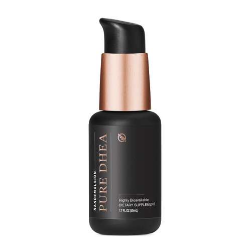 Quicksilver Scientific Nanoemulsion Pure DHEA black pump bottle