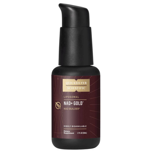 Quicksilver Scientific Liposomal NAD+ Gold 1.7 fl oz (50 ml) pump bottle
