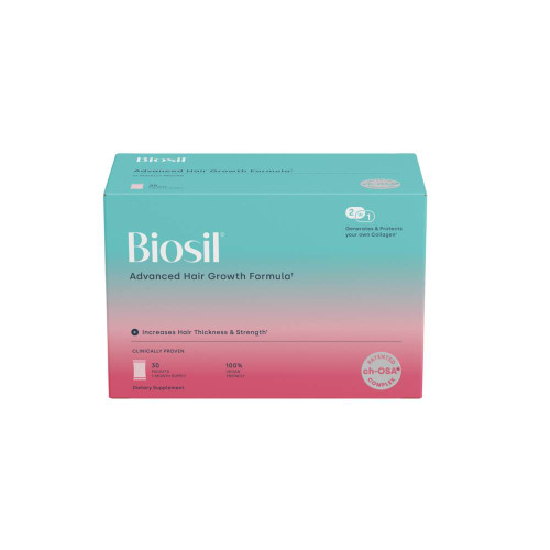 Biosil Advanced Hair Growth Formula teal box
