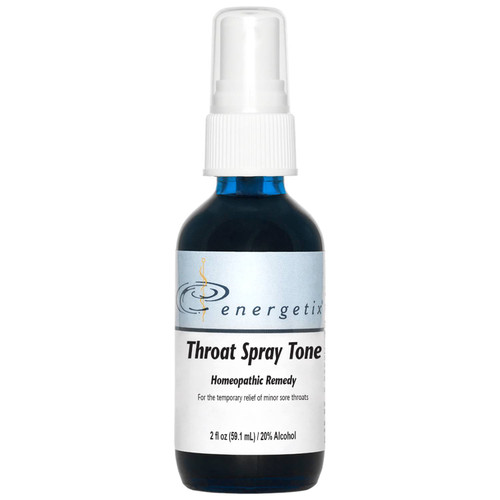 Energetix Throat Spray Tone homeopathic 2 fl oz blue spray bottle