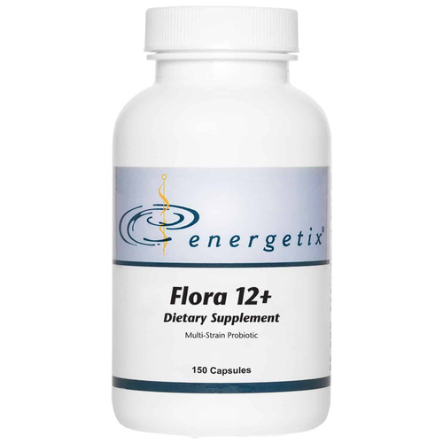 Energetix Flora 12+ multi-strain probiotic 150 capsule bottle