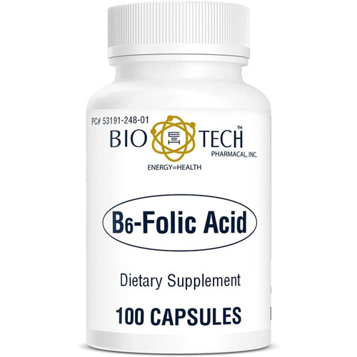 Bio-Tech Pharmacal B-6 Folic Acid - 100 Capsules