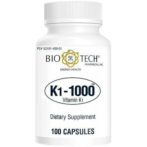 Bio-Tech Pharmacal K1-1000 (Vitamin K1) - 100 Capsules