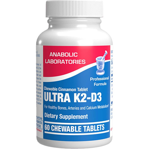 Anabolic Laboratories Ultra K2-D3 cinnamon 60 chewables white bottle