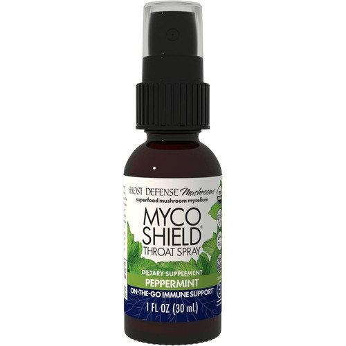 Host Defense MycoShield Throat Spray peppermint 1 fl oz bottle