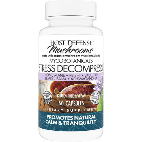Host Defense Stress Decompress 60 capsules white bottle