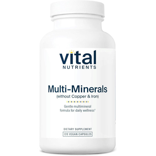 Vital Nutrients Multi-Minerals Citrate/Malate Formula (No Copper or Iron) - 120 Capsules