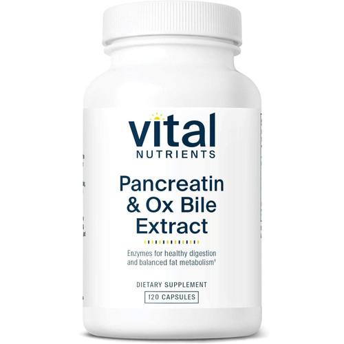 Vital Nutrients Pancreatin & Ox Bile Extract - 120 Capsules