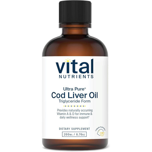 Vital Nutrients Ultra Pure Cod Liver Oil - 200 Milliliters