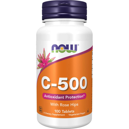 NOW Foods C-500 with Rose Hips - 100 Tablets