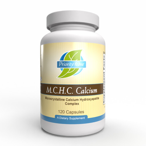 Priority One M.C.H.C. Calcium 120 vegetarian capsules bottle front label