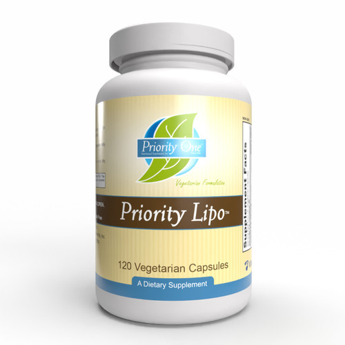 Priority One Priority Lipo 120 vegetarian capsules bottle front label