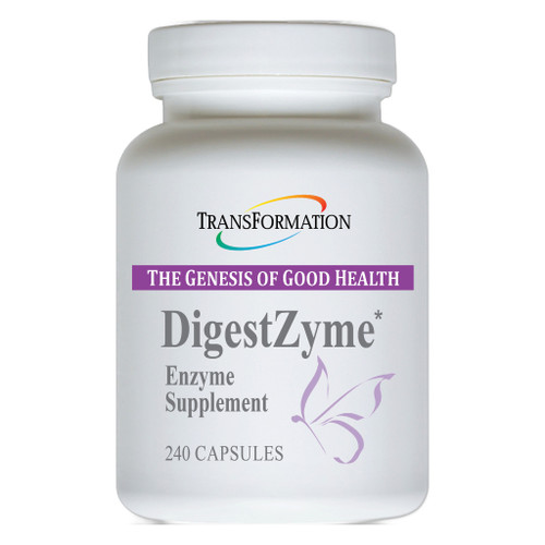 Transformation Enzymes DigestZyme 240 vegetarian capsules bottle front label