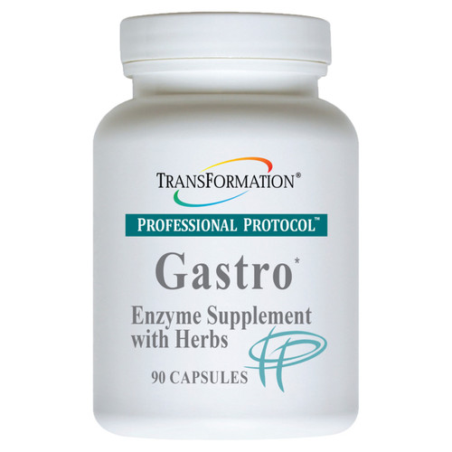 Transformation Enzymes Gastro 90 vegetarian capsules bottle front label