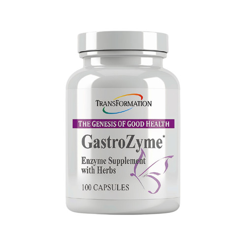 Transformation Enzymes GastroZyme 100 vegetarian capsules bottle front label