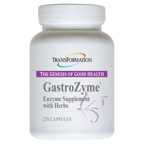 Transformation Enzymes GastroZyme 270 vegetarian capsules bottle front label