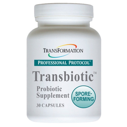 Transformation Enzymes Transbiotic 30 vegetarian capsules bottle front label