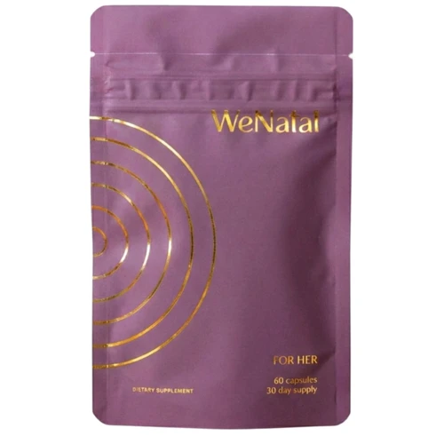 WeNatal for Her Prenatal 90 vegetarian capsules pouch front label
