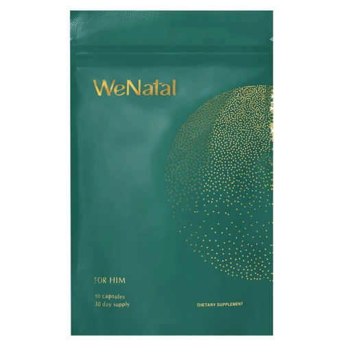 WeNatal for Him Prenatal 90 vegetarian capsules pouch front label