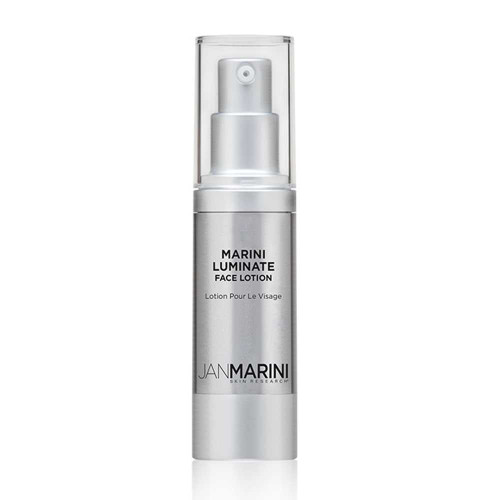 Marini Luminate Face Lotion silver pump bottle