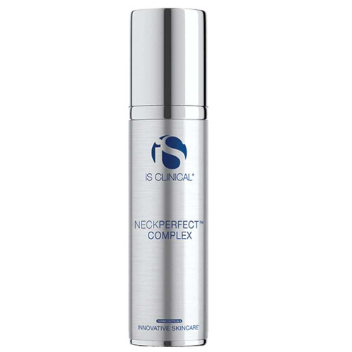 iS Clinical NeckPerfect Complex silver pump bottle