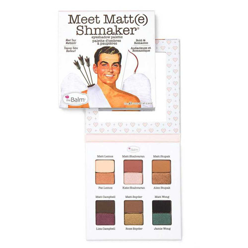 theBalm Meet Matt(e) Shmaker Eyeshadow Palette open with box
