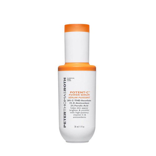 Peter Thomas Roth Potent-C Power Serum white bottle with orange cap