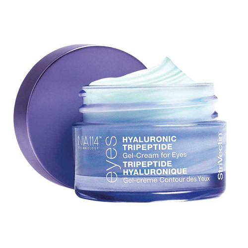 StriVectin Hyaluronic Tripeptide Gel-Cream for Eyes jar with lid open