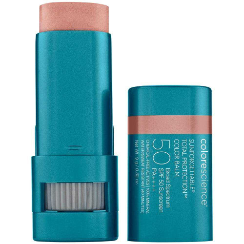 Colorescience Sunforgettable Total Protection Color Balm SPF 50 stick, rosy nude shade