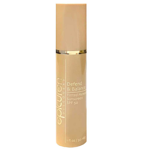 epicuren Discovery Defend and Balance Tinted Mineral Sunscreen SPF 50 bottle