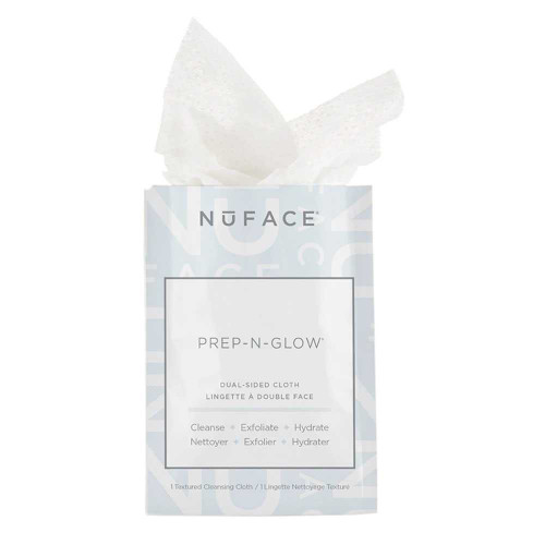 NuFACE Prep-N-Glow Cleansing Cloths single packet with cloth