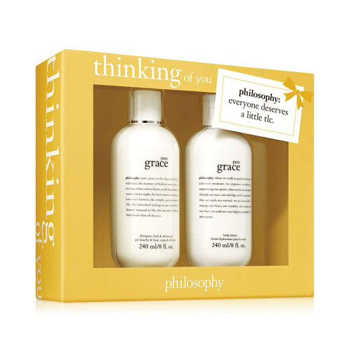 philosophy Thinking Of You Set gift box with two pure grace bottles