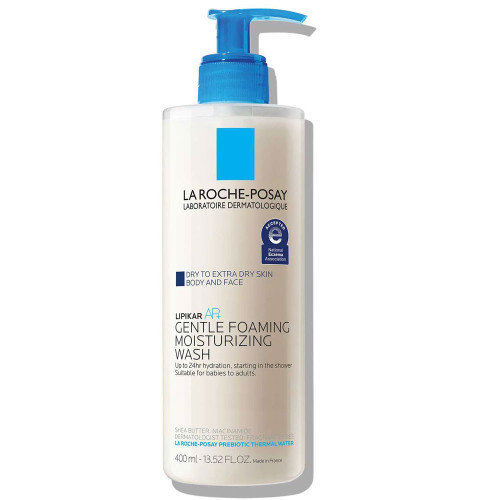 La Roche-Posay Lipikar AP+ Gentle Foaming Moisturizing Wash 400 mL pump bottle
