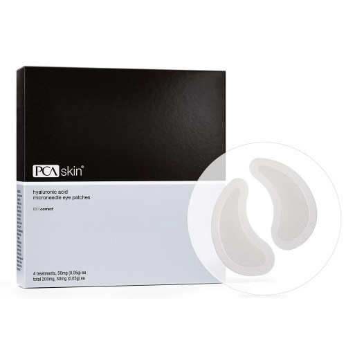 PCA Skin Hyaluronic Acid Microneedle Eye Patches box with two patches