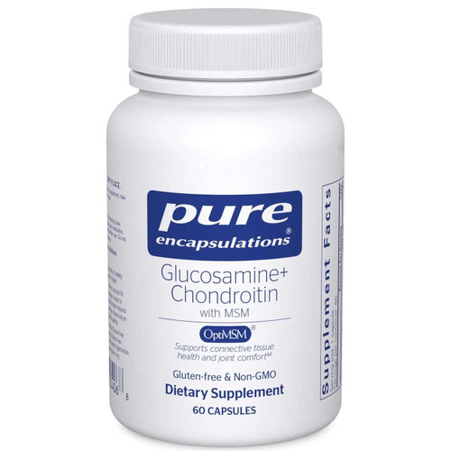 Pure Encapsulations Glucosamine Chondroitin with MSM 60 capsule bottle