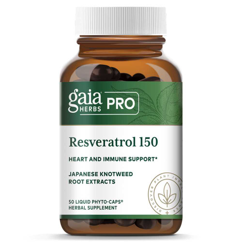 Gaia Herbs PRO Resveratrol 150 50 liquid phyto-caps bottle