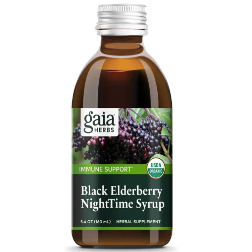 Gaia Herbs PRO Black Elderberry NightTime Syrup GAIA-BENS BeautifiedYou.com