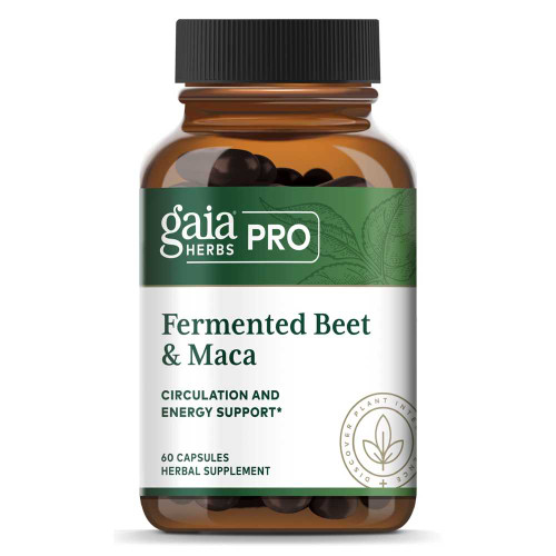 Gaia Herbs PRO Fermented Beet & Maca 60 capsule bottle