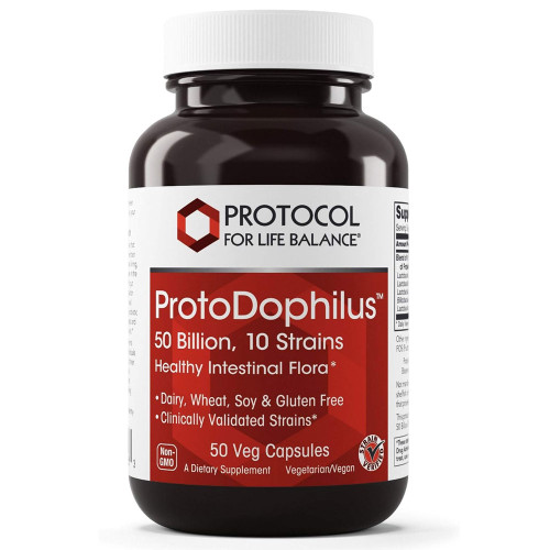 Protocol for Life Balance ProtoDophilus 50 Billion, 10 Strains 50 veg capsule bottle