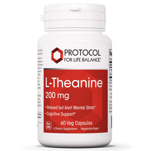 Protocol for Life Balance L-Theanine 200 mg 60 veg capsules bottle