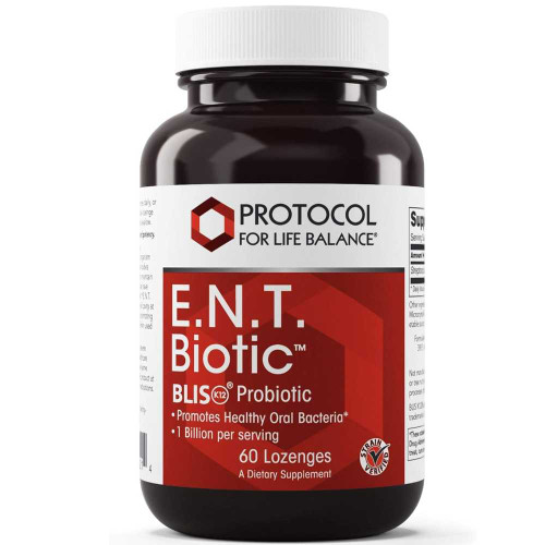 Protocol for Life Balance E.N.T. Biotic BLIS K12 Probiotic 60 lozenge bottle