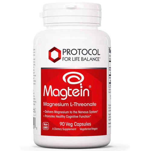 Protocol for Life Balance Magtein Magnesium L-Threonate 90 veg capsule bottle